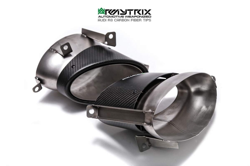 audi r8 carbon fiber tips armytrix valvetronic exhaust wiki tuning price