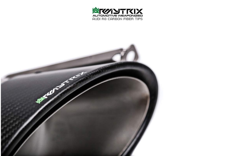 audi r8 carbon fiber tips armytrix valvetronic exhaust wiki tuning price