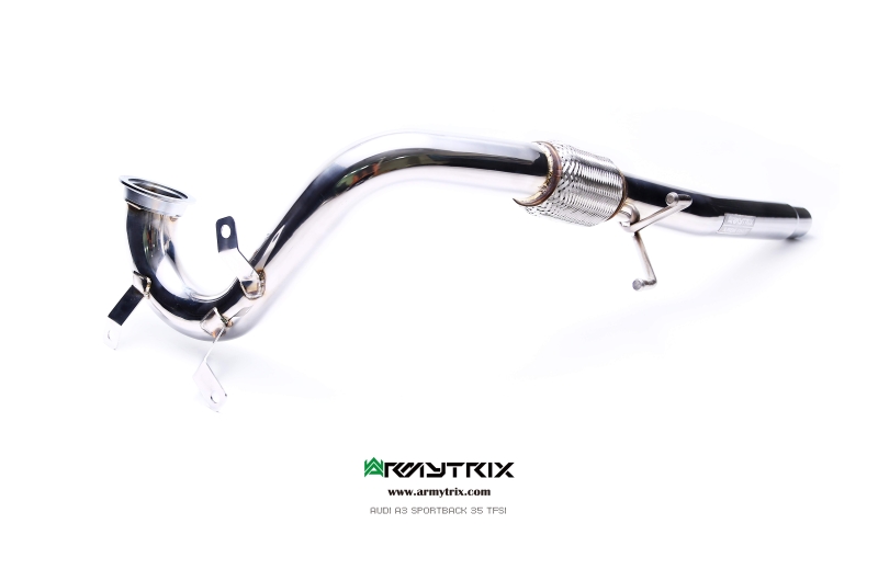 audi a3 14t armytrix exhaust valvetronic test pipe straight pipe