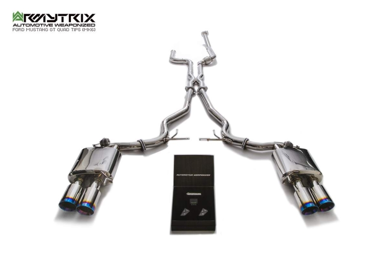 ford mustang gt facelift quad tips armytrix valvetronic exhaust