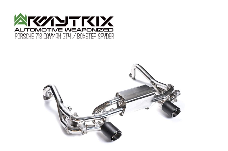 porsche 718 cayman gt4 boxster sypder armytrix exhaust 