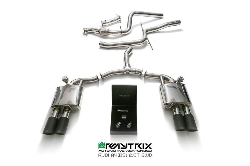 audi a4 b9 2wd armytrix valvetronic exhaust