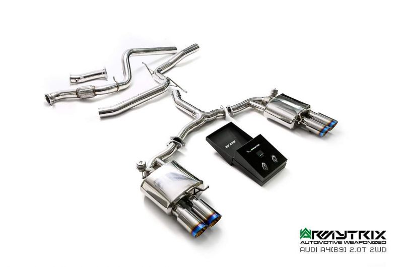 audi a4 b9 2wd armytrix valvetronic exhaust