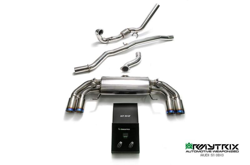 audi s1 8x armytrix valvetronic exhaust