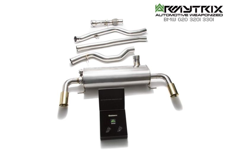 bmw g20 320i 330i b48 b46 non-opf opf armytrix exhaust valvetronic system