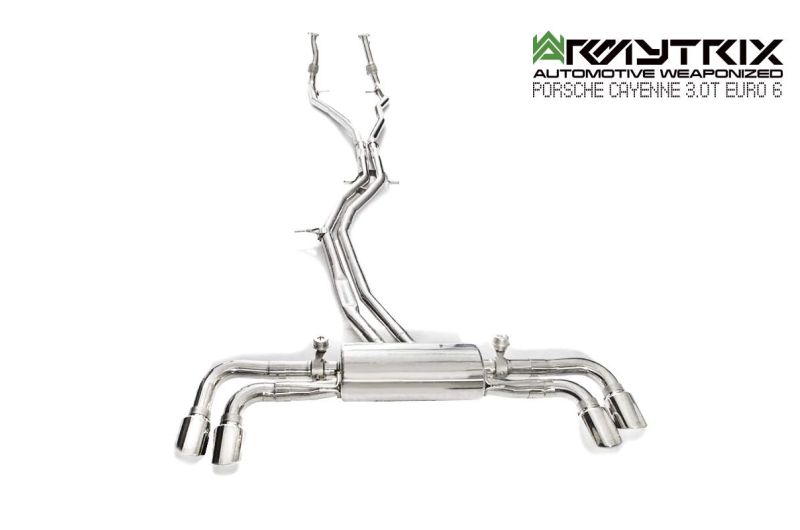 porsche cayenne E3 3.0T euro 6 armytrix valvetronic exhaust