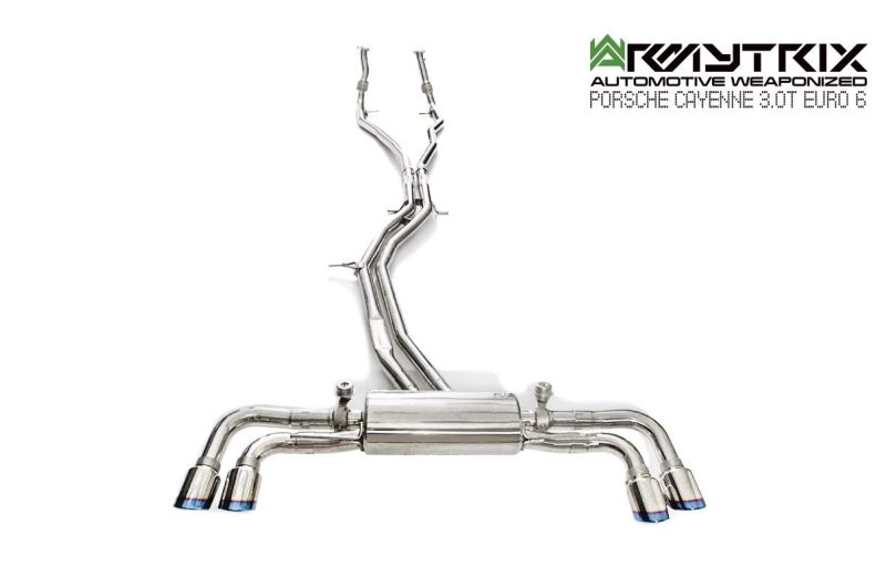 porsche cayenne E3 3.0T euro 6 armytrix valvetronic exhaust