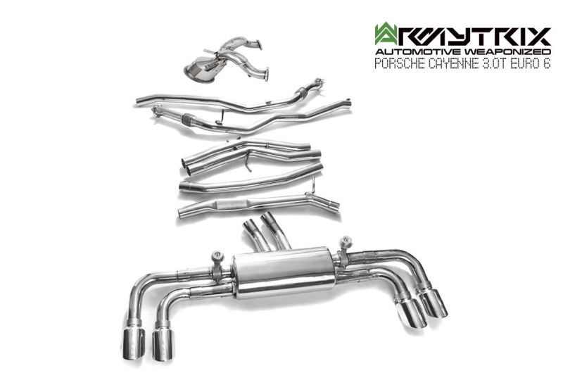 porsche cayenne E3 3.0T euro 6 armytrix valvetronic exhaust