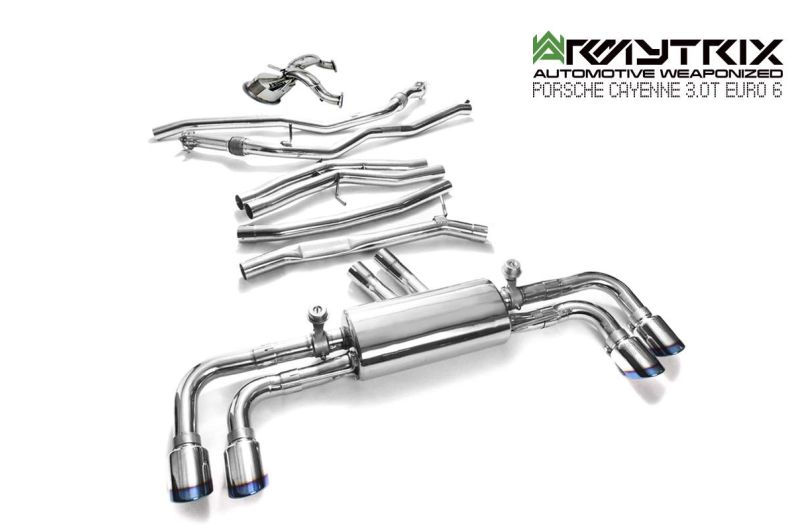 porsche cayenne E3 3.0T euro 6 armytrix valvetronic exhaust