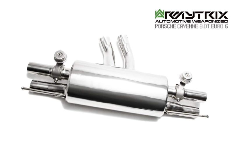 porsche cayenne E3 3.0T euro 6 armytrix valvetronic exhaust