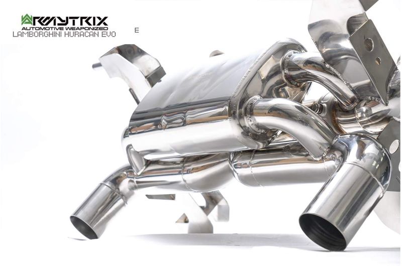 lamborghini huracan evo stainless steel armytrix exhaust valvetronic