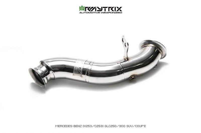 mercedes benz c253 glc250 glc300 coupe armytrix exhaust valvetronic test pipe straight pipe