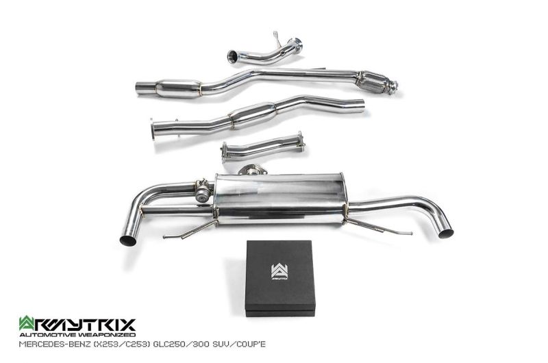 mercedes benz c253 glc250 glc300 coupe armytrix exhaust valvetronic