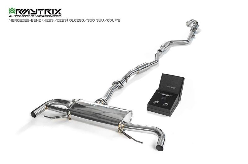 mercedes benz c253 glc250 glc300 coupe armytrix exhaust valvetronic