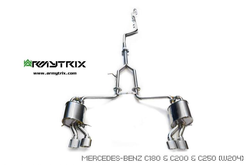 mercedes benz w204 c250 armytrix valvetronic exhaust