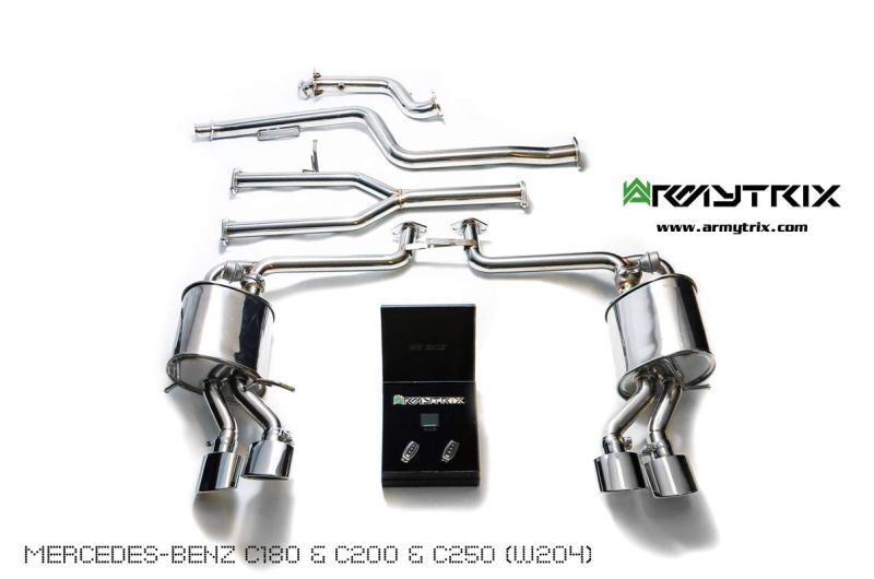 mercedes benz w204 c250 armytrix valvetronic exhaust