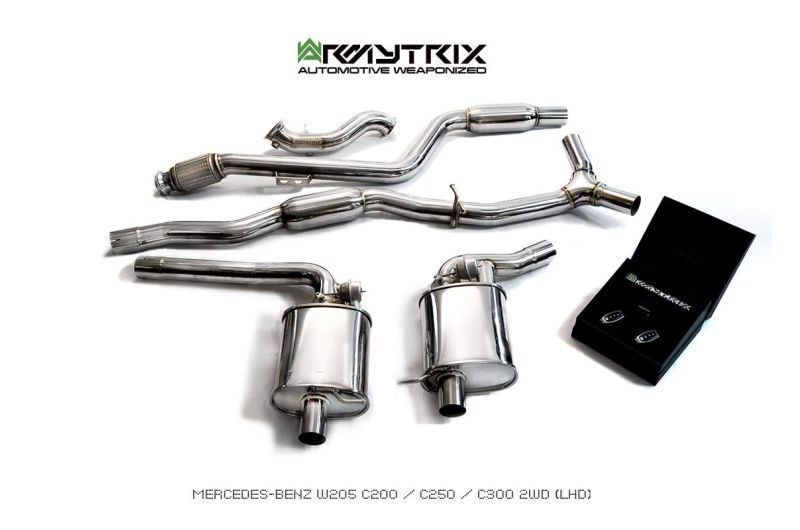 mercedes benz w205 c200 c250 c300 armytrix valvetronic exhaust