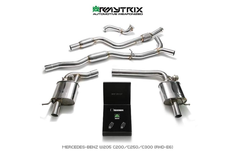 mercedes benz w205 c200 c250 c300 armytrix valvetronic exhaust