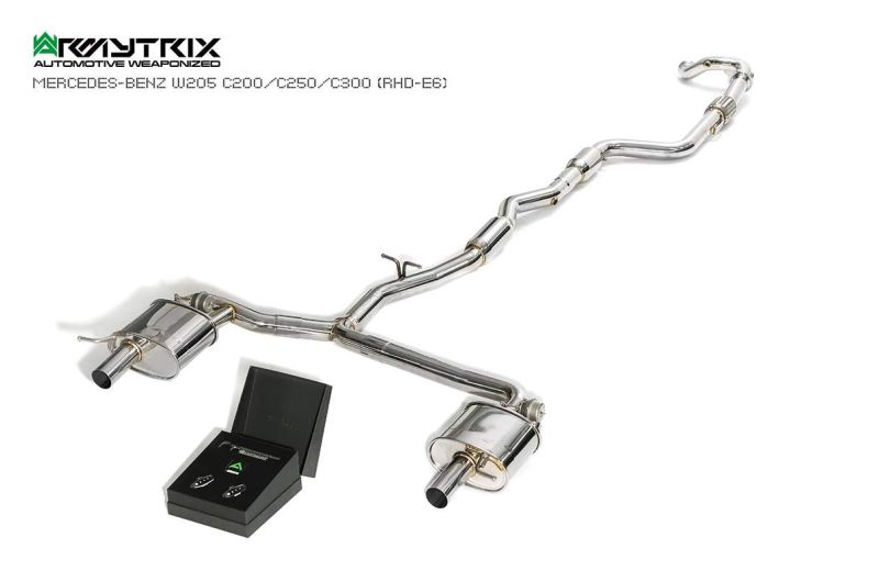 mercedes benz w205 c200 c250 c300 armytrix valvetronic exhaust