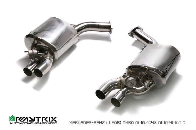 mercedes benz w205 c450 armytrix valvetronic exhaust