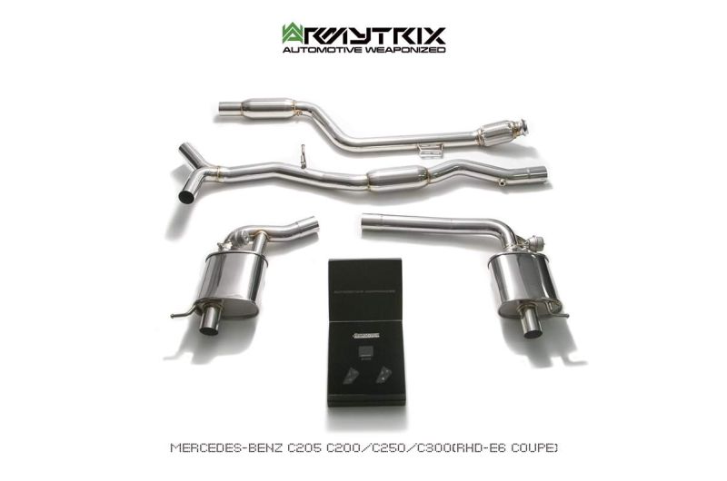 mercedes c250 coupe rhd euro6 armytrix valvetronic exhaust