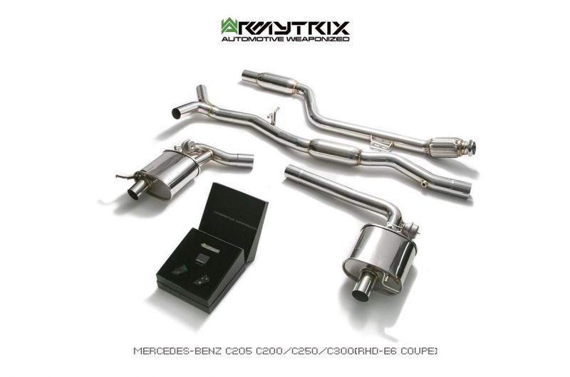 mercedes c250 coupe rhd euro6 armytrix valvetronic exhaust