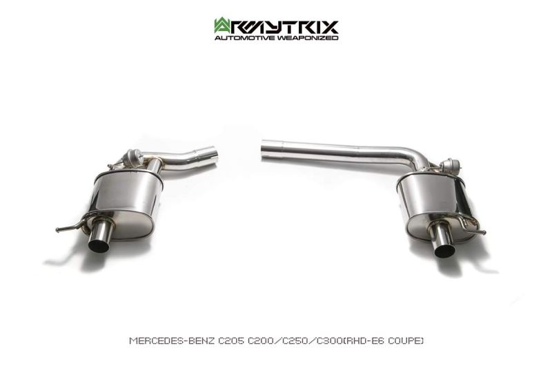 mercedes c250 coupe rhd euro6 armytrix valvetronic exhaust