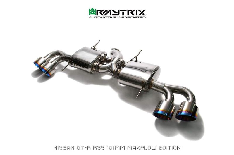 nissan gtr r35 101mm armytrix valvetronic exhaust