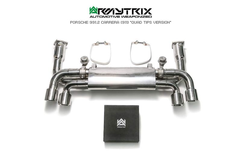 porsche 991 2 carrera quad tips version armytrix valvetronic exhaust