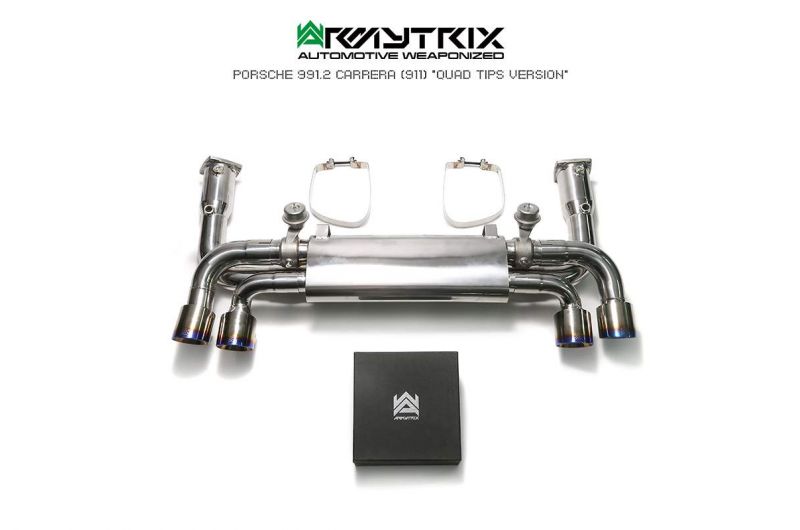 porsche 991 2 carrera quad tips version armytrix valvetronic exhaust