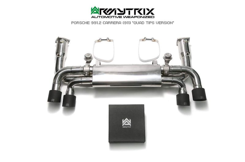 porsche 991 2 carrera quad tips version armytrix valvetronic exhaust