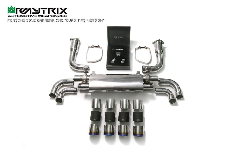 porsche 991 2 carrera quad tips version armytrix valvetronic exhaust