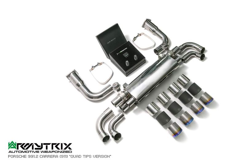 porsche 991 2 carrera quad tips version armytrix valvetronic exhaust