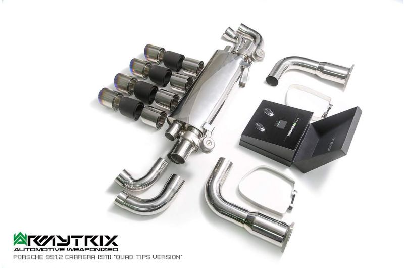 porsche 991 2 carrera quad tips version armytrix valvetronic exhaust
