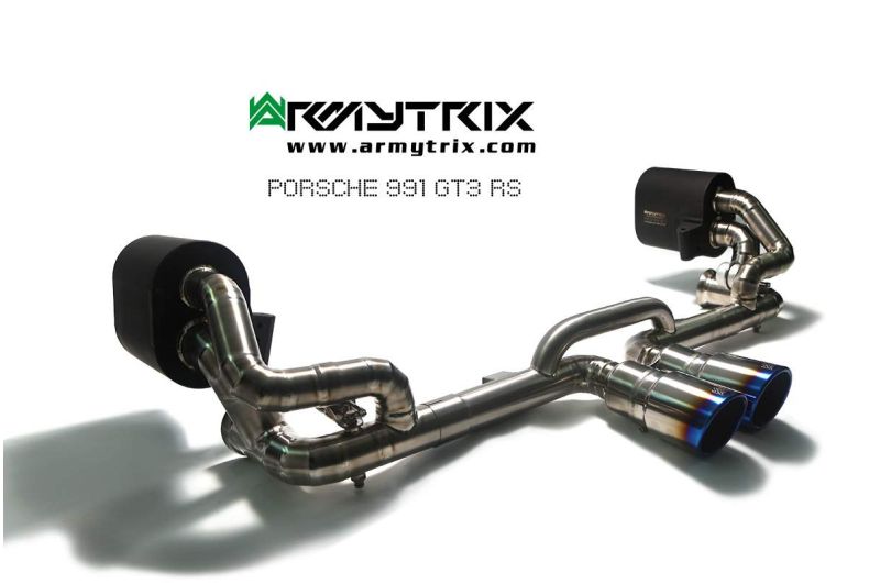 porsche 991 gt3 rs titanium armytrix valvetronic exhaust