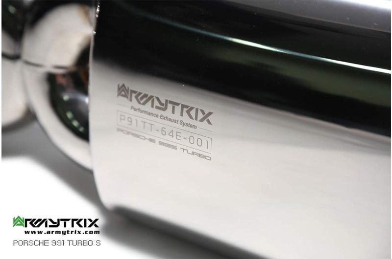 porsche 991 turbo s armytrix valvetronic exhaust