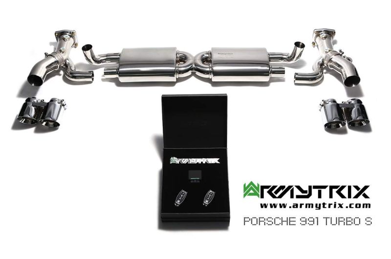 porsche 991 turbo s armytrix valvetronic exhaust