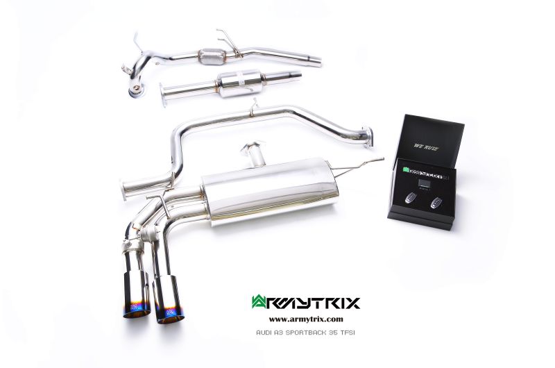 audi a3 14t armytrix exhaust valvetronic