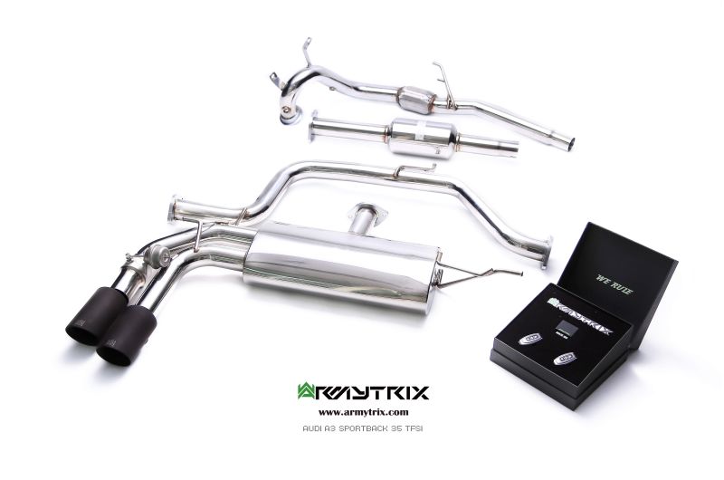 audi a3 14t armytrix exhaust valvetronic