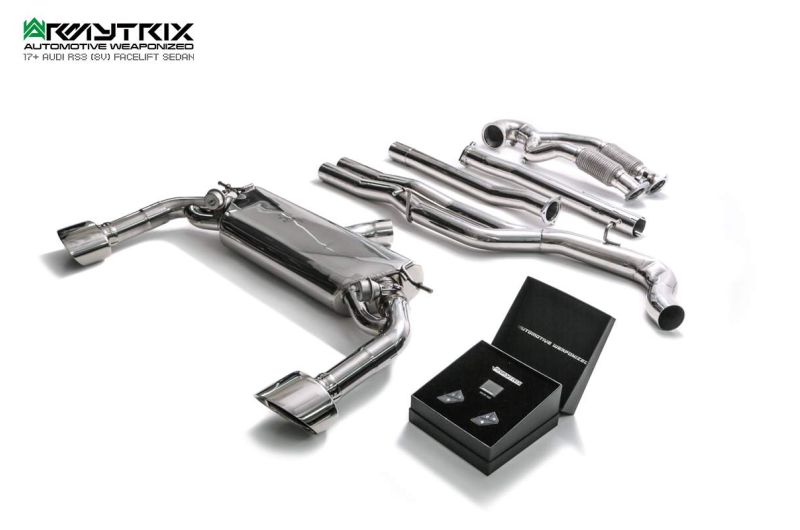 audi rs3 8v facelift sedan armytrix valvetronic exhaust