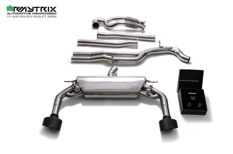 audi rs3 8v facelift sedan armytrix valvetronic exhaust