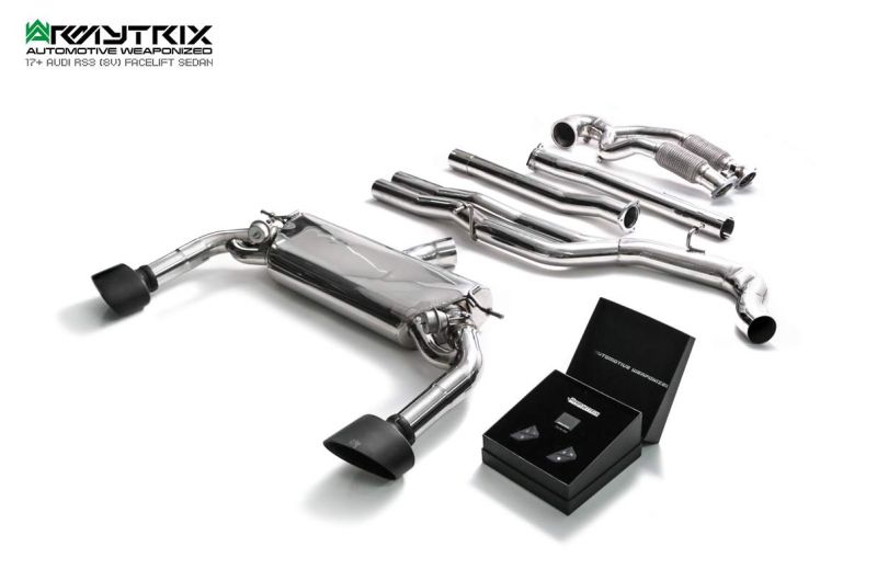 audi rs3 8v facelift sedan armytrix valvetronic exhaust