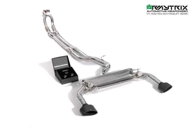 audi rs3 8v facelift sedan armytrix valvetronic exhaust