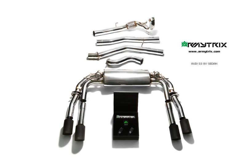 audi s3 8v sedan 4d armytrix valvetronic exhaust