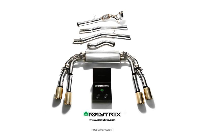 audi s3 8v sedan 4d armytrix valvetronic exhaust