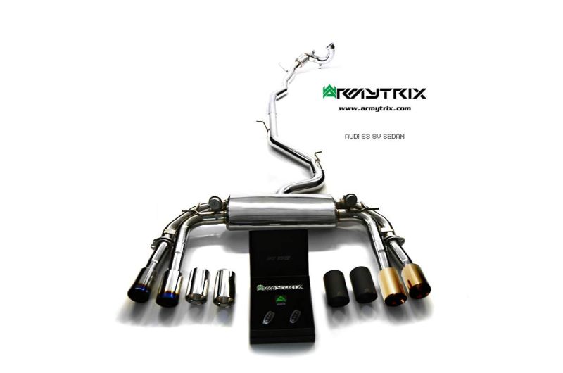 audi s3 8v sedan 4d armytrix valvetronic exhaust