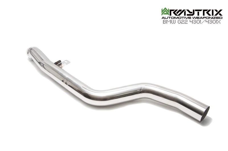 Armytrix offers full exhaust system for the BMW G22 430i, including frontpipe, midpipe, valvetronic mufflers, and color tips