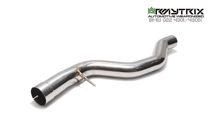 Armytrix offers full exhaust system for the BMW G22 430i, including frontpipe, midpipe, valvetronic mufflers, and color tips