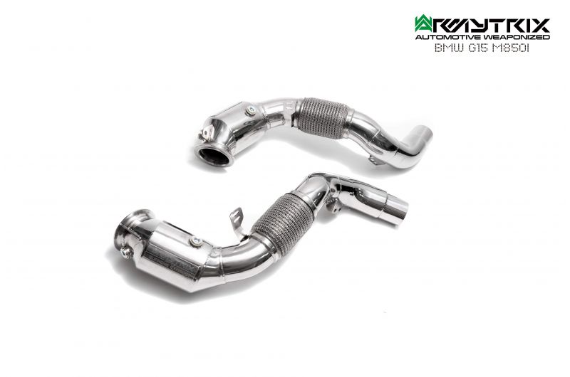 bmw g15 m850i armytrix valvetronic exhaust valvetronic test pipe straight pipe
