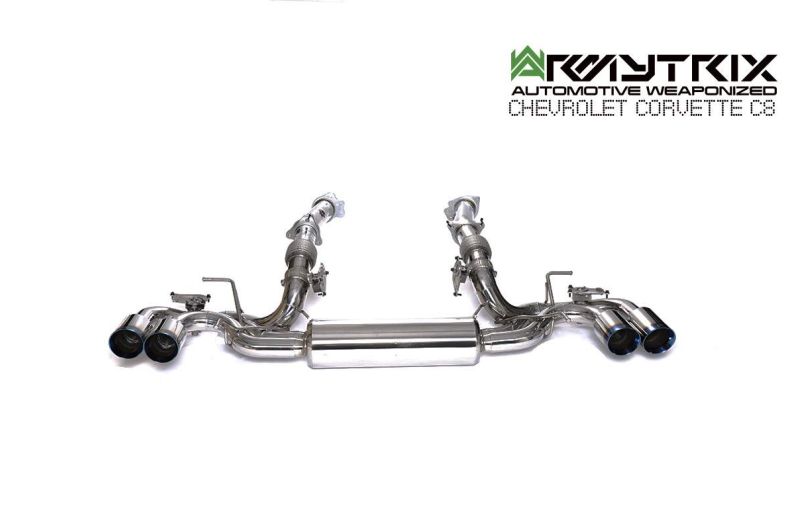 chevrolet corvette c8 armytrix exhaust system